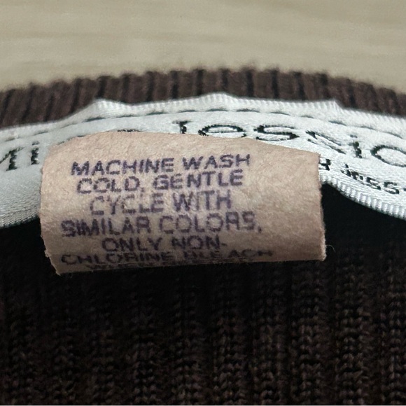 Miss Jessica Chocolate Long Sleeve Ribbed Top Size Medium - Picture 5 of 5